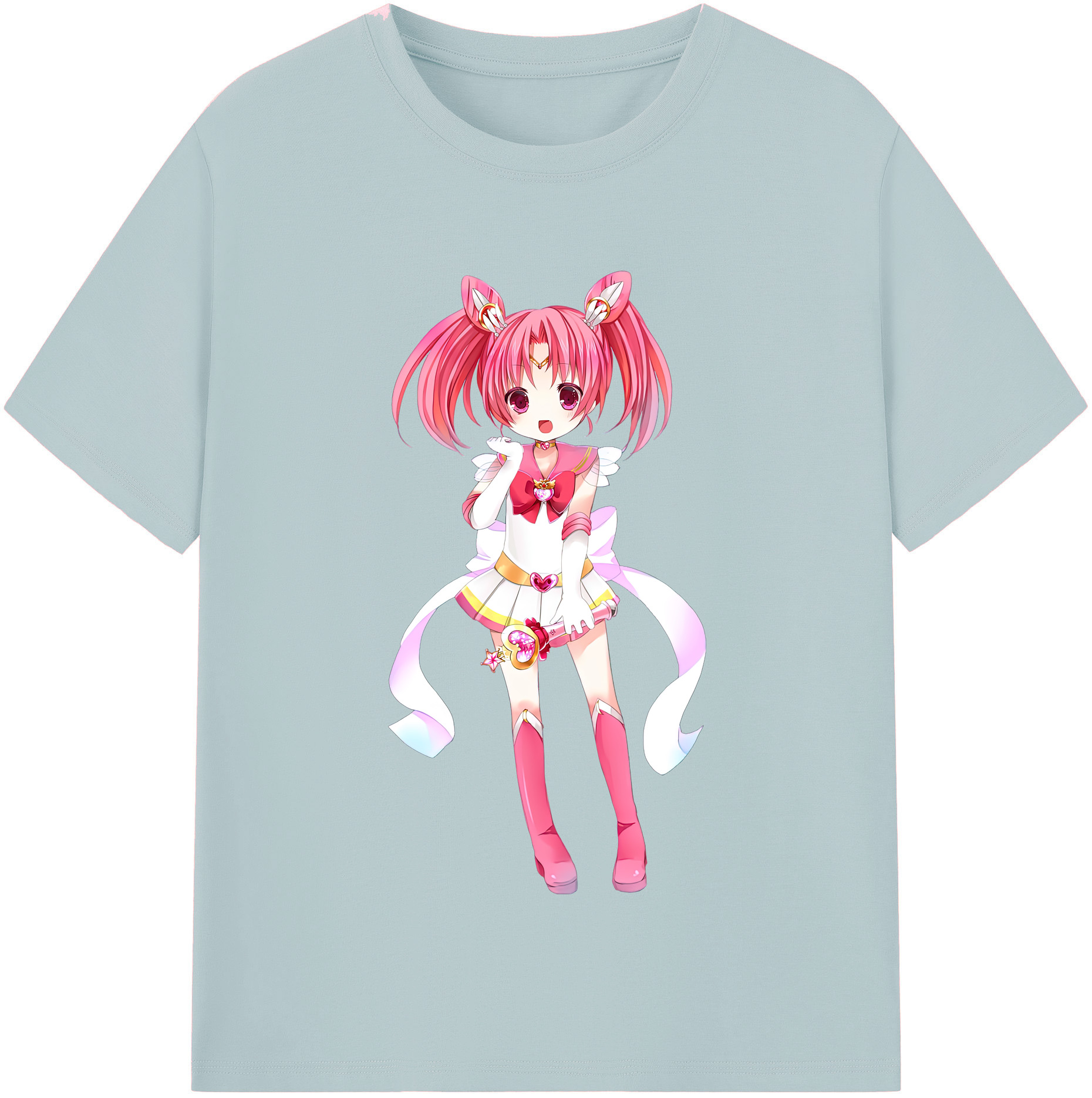 （画像用） 美少女戦士セーラームーン ちびうさ Sailor Moon Chibiusa Tsukino Usagi Small Lady Serenity 綿100％半袖Tシャツ（フロントプリント）